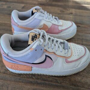 Womens Nike Air Force 1 Shadow Orange Chalk Pink Glaze, Size 7